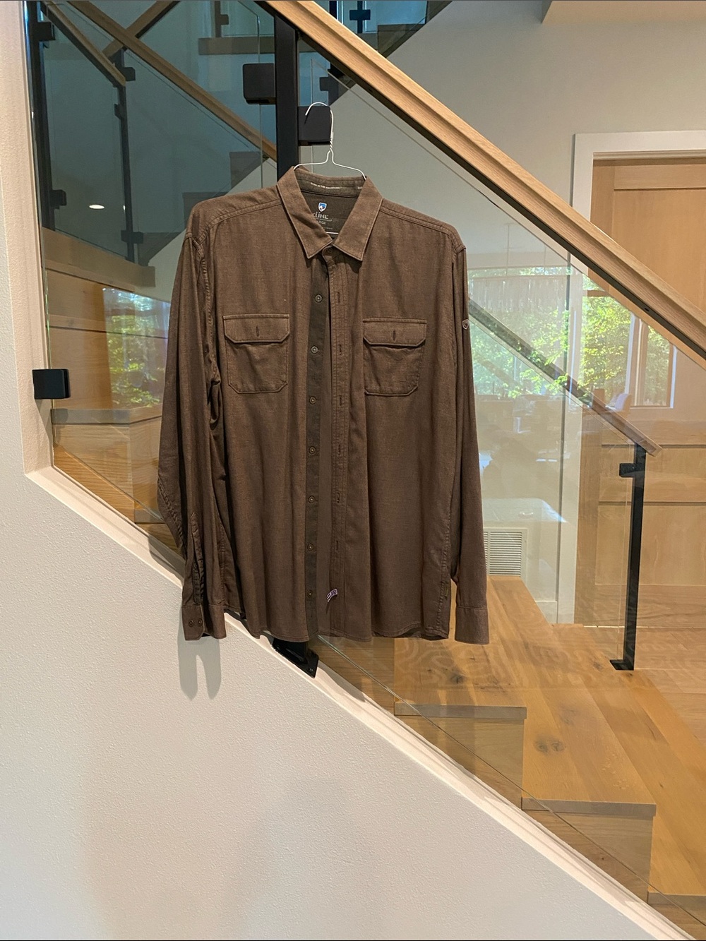 Kuhl Men's Brown Lightweight Shirt Jacket with Chest Pockets